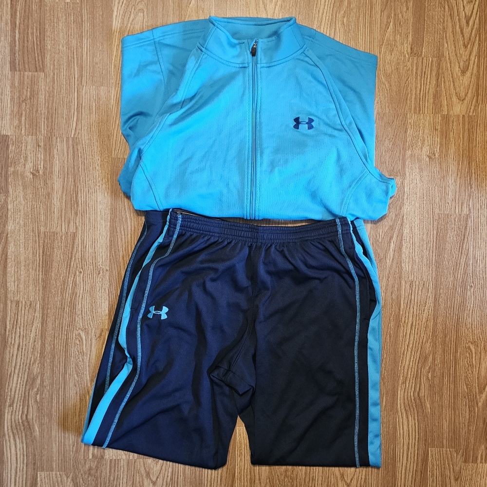 Under Armour Blue and Dark Blue Athletic Set